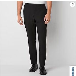 JF J.Ferrar Men's Black Dress Pants